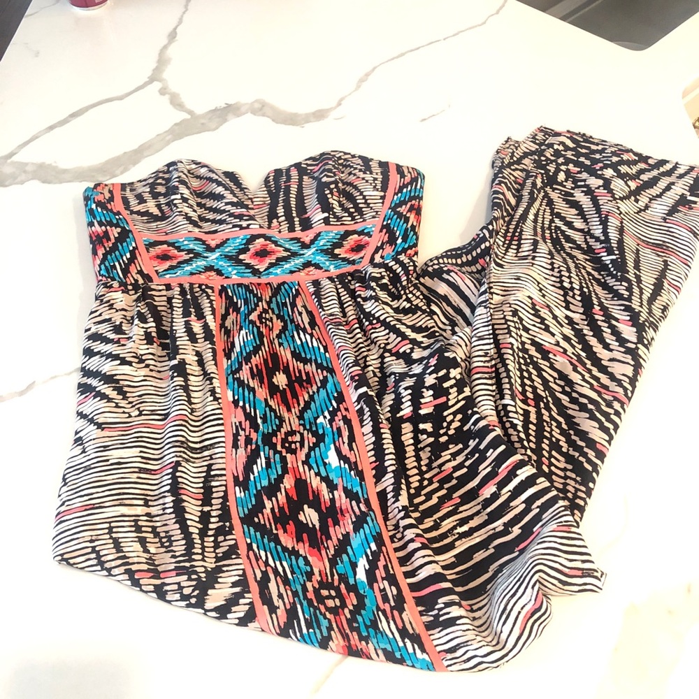 Alice & Tricia silk strapless maxi SIZE M